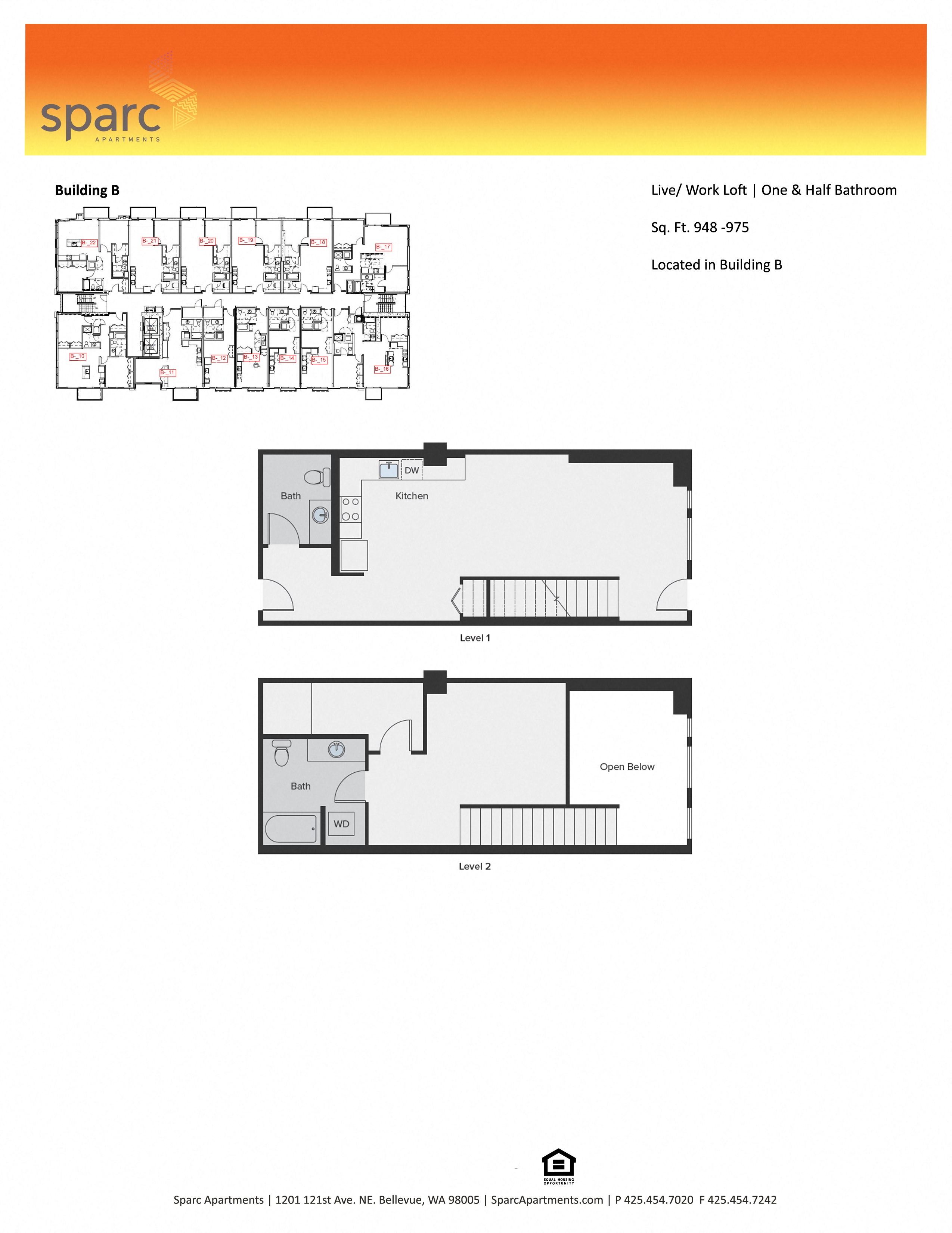 Floor plan for studio, 1 bath, 1380 sqft